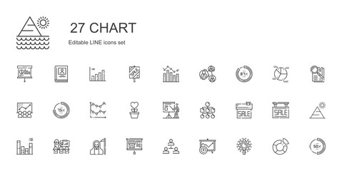 Sticker - chart icons set