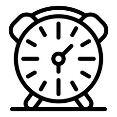 Poster - alarm clock icon. outline alarm clock vector icon for web design isolated on white background