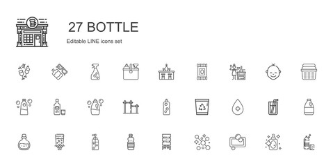 Poster - bottle icons set