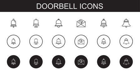 Poster - doorbell icons set