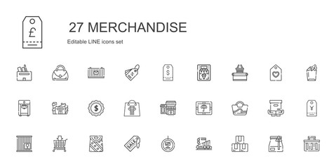 merchandise icons set