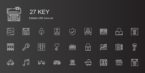 Sticker - key icons set