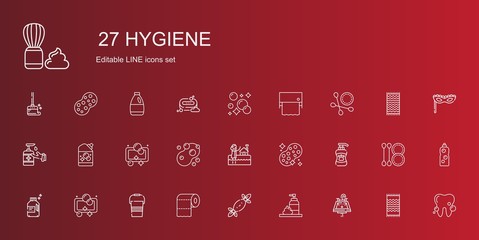 Poster - hygiene icons set