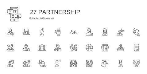 Canvas Print - partnership icons set