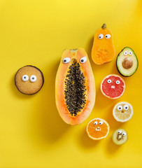 Poster - funny fruits and vegetables