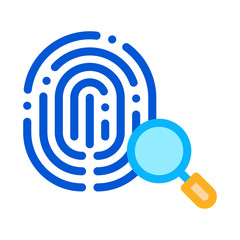 Poster - Dactylogram Fingerprint Icon Vector. Outline Dactylogram Fingerprint Sign. Isolated Contour Symbol Illustration