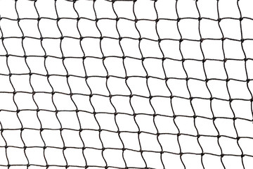 tennis net isolated on white background with clipping path