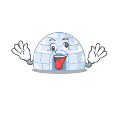 Sticker - Igloo Cartoon character style with a crazy face