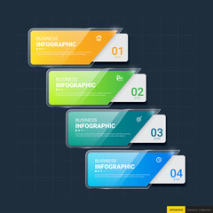 Modern Infographics step. can be used for workflow layout, diagram, website, corporate report, advertising, marketing. vector illustration.