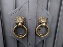 Knocker Door With Lion Shape