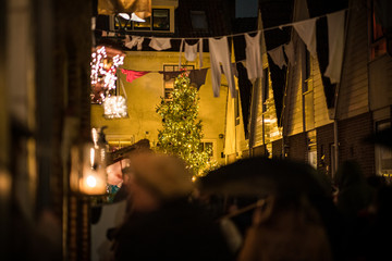 Wall Mural - Christmas market in the Netherlands with back in time theme