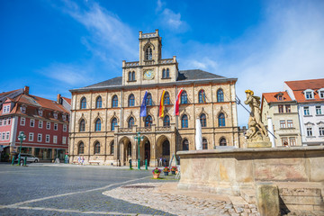 Canvas Print - Marktplatz and Rathaus of Weimar