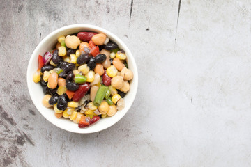 Wall Mural - Healthy Four Bean Salad in a Bowl