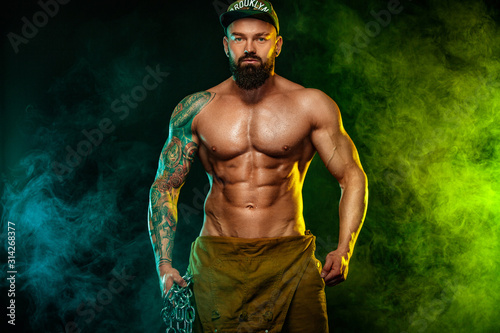 Fotografering Gay streptizer with naked torso