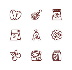 Wall Mural - Isolated coffee icon set vector design