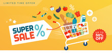 Grocery Shopping Promotional Sale Advertisement