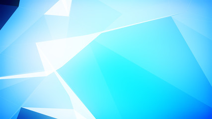 Poster - Light blue triangles background
