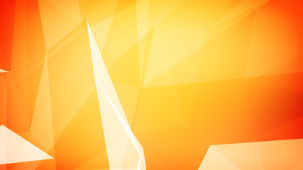 Poster - 3d illustration of an orange triangles background.