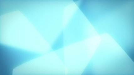 Poster - 3d illustration of pentagons on the light blue