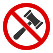 No bids vector icon. Flat No bids symbol is isolated on a white background.