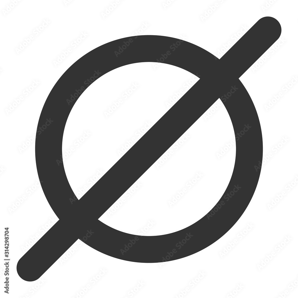 Nothing vector icon. Flat Nothing pictogram is isolated on a white background. - obrazy, fototapety, plakaty 