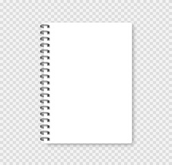 realistic notebook mock up for your image. vector illustration.
