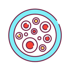 Canvas Print - Stem cells color line icon. Cells that can differentiate into other types of cells. Can also divide in self-renewal to produce more cells. Pictogram for web page, mobile app, promo. Editable stroke.