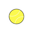 © robcartorres - vector icon of tennis ball with simple shapes