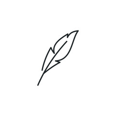 Poster - Feather, Pen icon template color editable. Feather symbol vector sign isolated on white background illustration for graphic and web design.