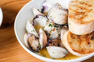 Wall Mural - Plate of seafood on a table