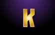 © dragomirescu - gold golden yellow letter K alphabet logo icon design for company business