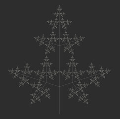 Wall Mural - vector dendritic self-similar design - tree like l-system mathematical model