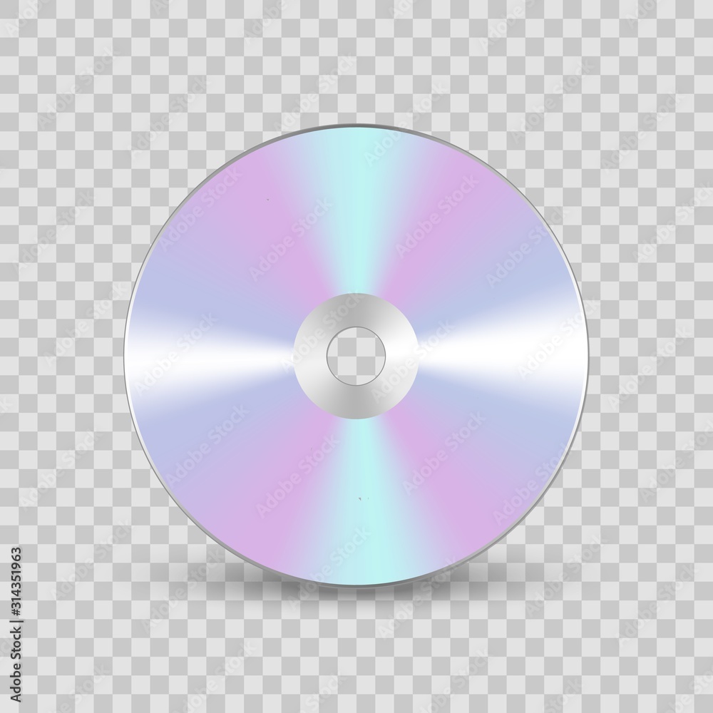 CD or DVD compact disc. Realistic vector compact disk. Music vector CD ...