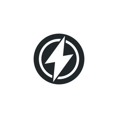 Leinwandbilder - Lightning, electric power icon template color editable. Energy and thunder electricity symbol vector sign isolated on white background illustration for graphic and web design.