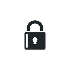 Aufkleber - lock icon template color editable. Password security symbol vector sign isolated on white background illustration for graphic and web design.