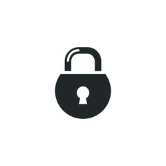 Poster - lock icon template color editable. Password security symbol vector sign isolated on white background illustration for graphic and web design.