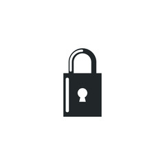 Aufkleber - lock icon template color editable. Password security symbol vector sign isolated on white background illustration for graphic and web design.