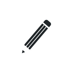 Poster - Pencil icon template color editable. Edit symbol vector sign isolated on white background illustration for graphic and web design.