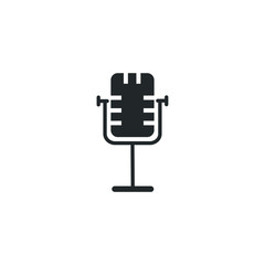 Fototapete - microphone icon template color editable. podcast symbol vector sign isolated on white background illustration for graphic and web design.