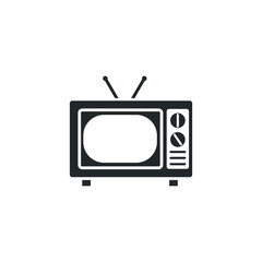 Poster - Television icon template color editable. Tv symbol vector sign isolated on white background illustration for graphic and web design.