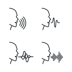 Leinwandbilder - Voice recognition concept. Voice control icon template color editable. Voice recognition symbol vector sign isolated on white background illustration for graphic and web design.