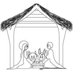 Wall Mural - Beatiful manger image