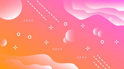 Poster - Colorful background with abstract geometric figures. Use for modern design, cover, template, decorated, brochure, flyer.