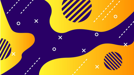Poster - Abstract colorful background with geometric figures. Use for modern design, cover, template, decorated, brochure, flyer.