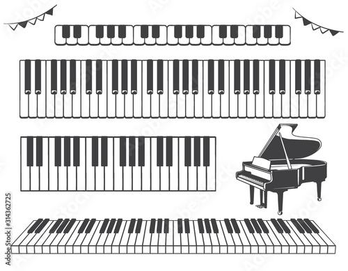 ピアノ 鍵盤の素材イラスト Adobe Stock でこのストックベクターを購入して 類似のベクターをさらに検索 Adobe Stock