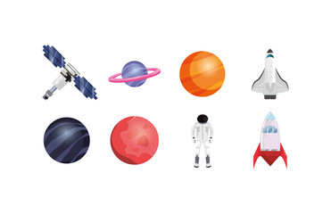 Wall Mural - isolated space icon set vector design