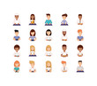 © djvstock - Isolated women and men avatars with technology vector design
