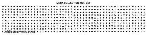 Fotografía Mega set of icons in trendy line style