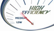 © iQoncept - High Efficiency Increase Efficient Level Rating Speedometer 3d Illustration