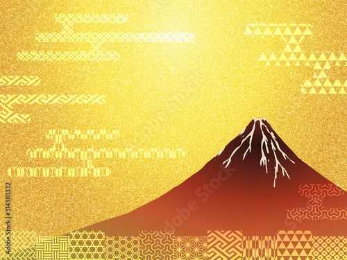 赤富士と和柄のイラスト 金屏風イメージ背景テクスチャ Ilustracion De Stock Adobe Stock 赤富士と和柄のイラスト 金屏風イメージ背景テクスチャ Ilustracion De Stock Adobe Stock